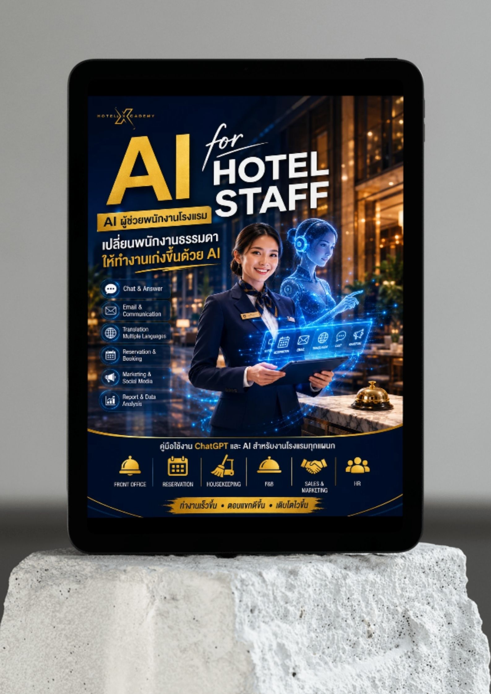 AI for Hotel Staff: AI ผู้ช่วยพนักงานโรงแรม เปลี่ยนพนักงานธรรมดาให้ทำงานเก่งขึ้นด้วย AI