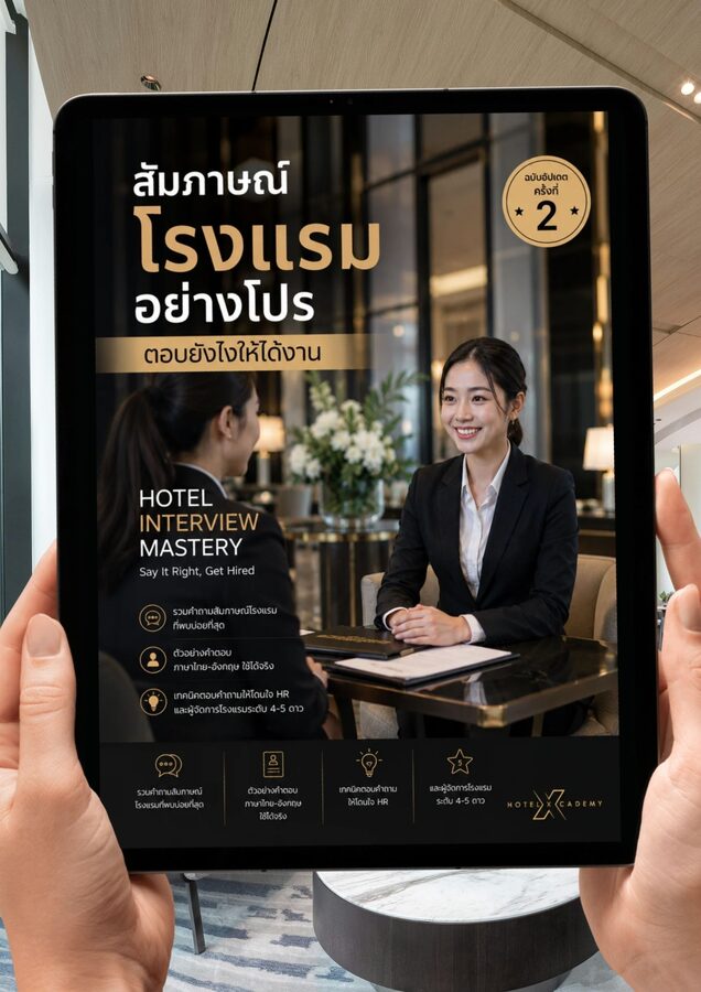 สัมภาษณ์โรงแรมอย่างโปร ตอบยังไงให้ได้งาน Hotel Interview Mastery: Say It Right, Get Hired (ฉบับอัปเดตครั้งที่ 2)