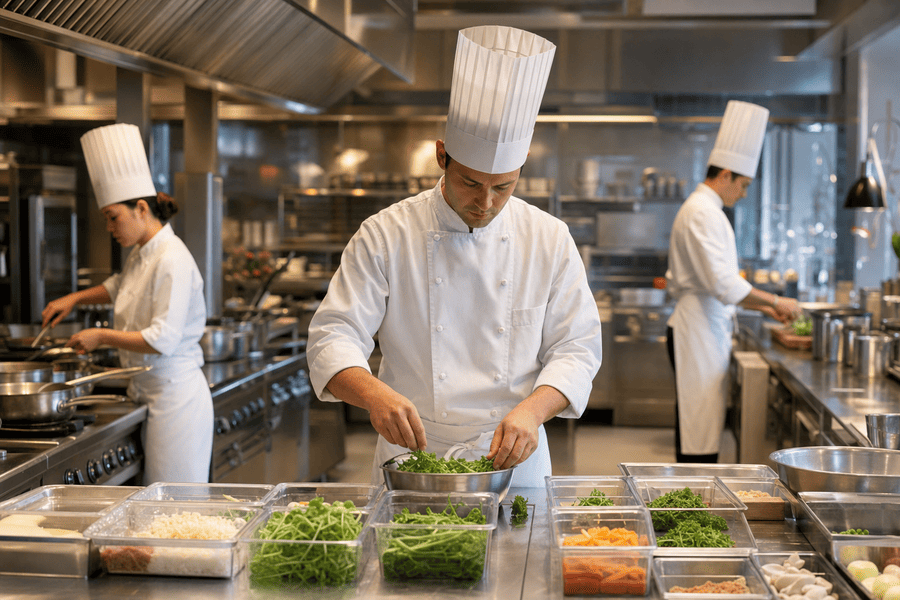 ระบบ Mise en Place ในครัวโรงแรม: จากการเตรียมวัตถุดิบสู่บริการที่เร็ว สะอาด และคงมาตรฐาน