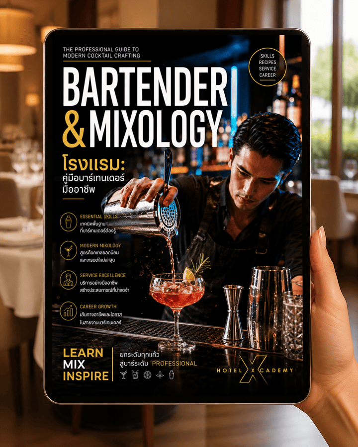 Bartender & Mixology โรงแรม: คู่มือบาร์เทนเดอร์มืออาชีพ