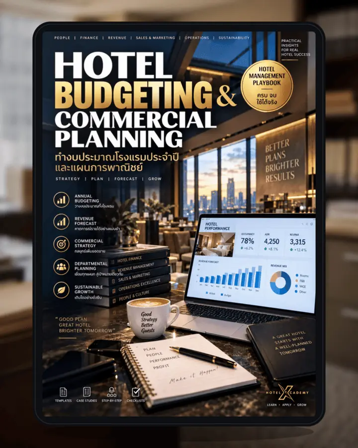 Hotel Budgeting & Commercial Planning: ทำงบประมาณโรงแรมประจำปีและแผนการพาณิชย์