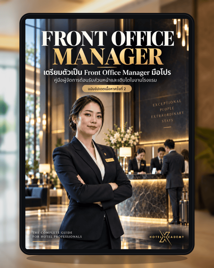 เตรียมตัวเป็น Front Office Manager มือโปร: คู่มือผู้จัดการต้อนรับส่วนหน้าและเติบโตในงานโรงแรม (ฉบับอัปเดตเนื้อหาครั้งที่ 2)