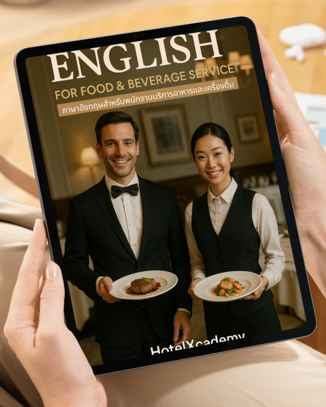 English for Food & Beverage Service – ภาษาอังกฤษสำหรับพนักงานบริการอาหารและเครื่องดื่ม (163 หน้า)