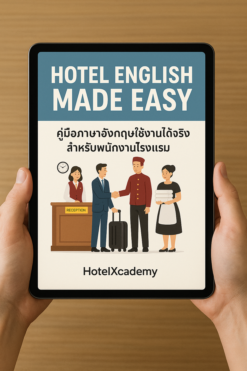 Hotel English Made Easy คู่มือภาษาอังกฤษใช้งานได้จริง สำหรับพนักงานโรงแรม (670 หน้า)