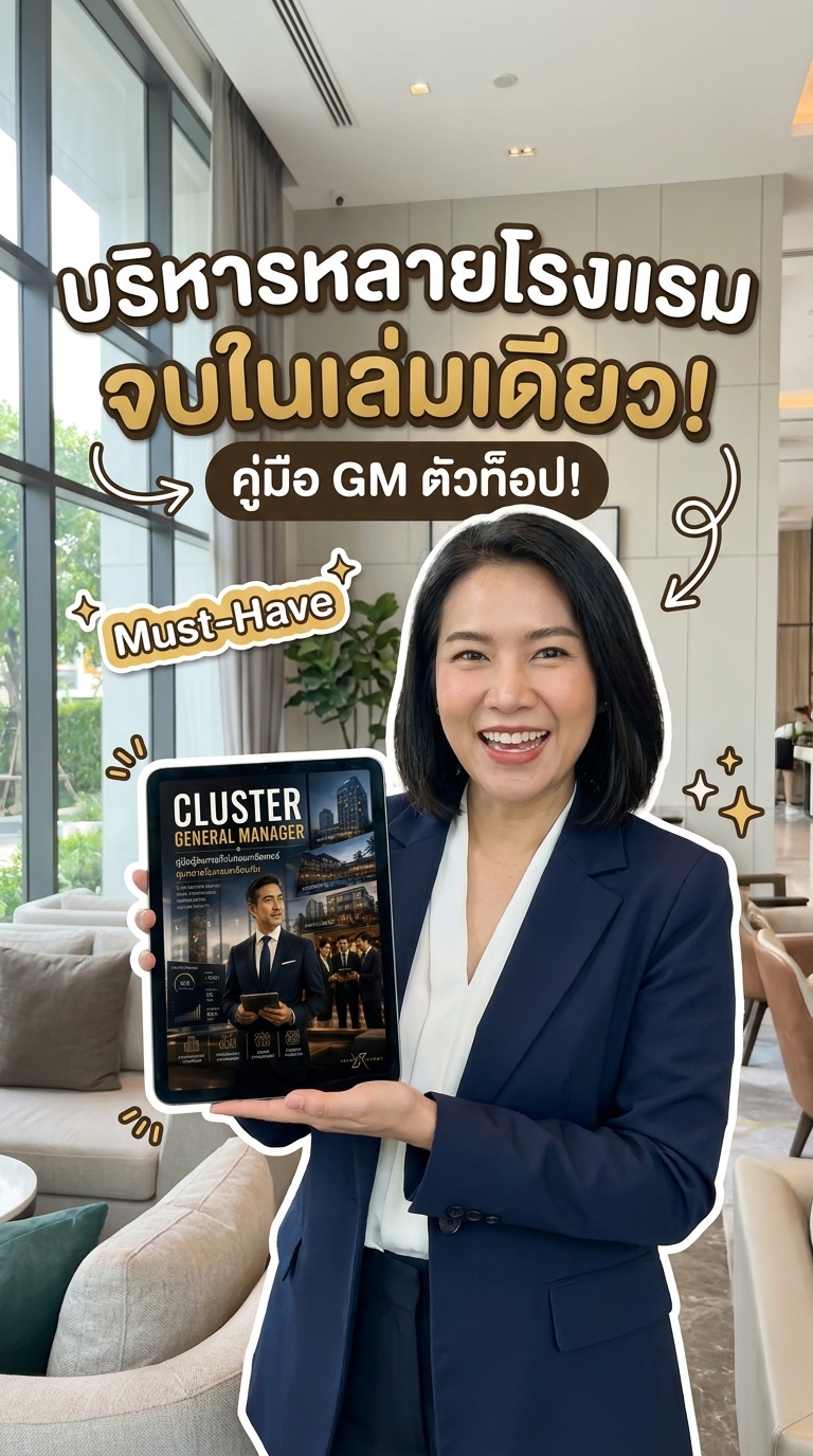 รีวิวจากผู้อ่าน Cluster General Manager: คู่มือผู้จัดการทั่วไปแบบคลัสเตอร์ คุมหลายโรงแรมพร้อมกัน